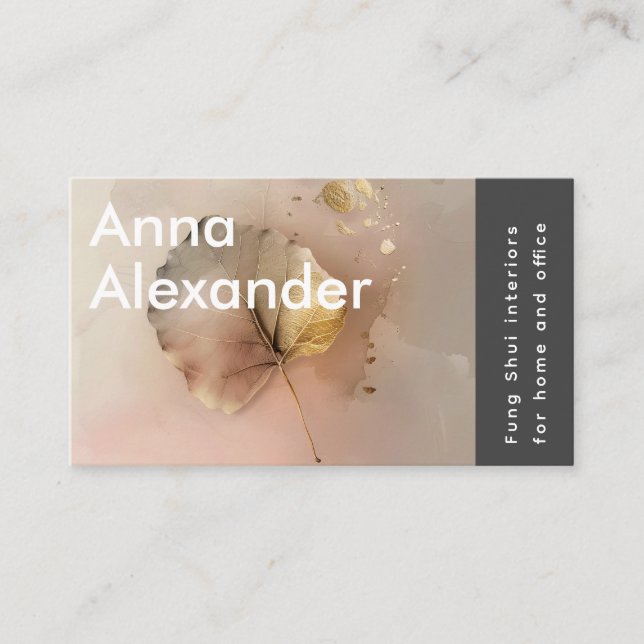 Cartão De Visita Serenidade rosa Design 3 (Frente)