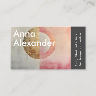 Cartão De Visita Serenidade rosa Design 7