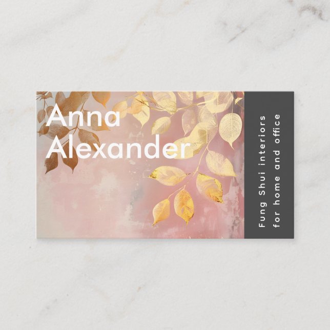 Cartão De Visita Serenidade rosa Design 9 (Frente)