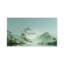 Sereno Lago Nebuloso Rosa Pálido Montanha Zen