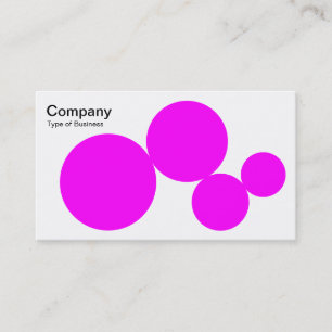 Cartão De Visita Série Círculo - Magenta em Branco