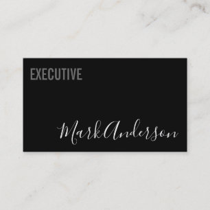 Cartão De Visita Série da assinatura do executivo   (preto)