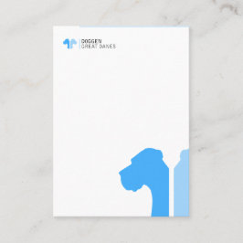 Cartão De Visita série ID azul Great Dane 