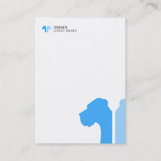 Cartão De Visita série ID azul Great Dane