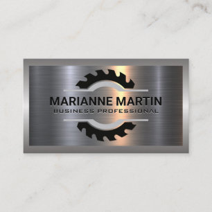 Cartão De Visita Serra Circular Alumínio metálico