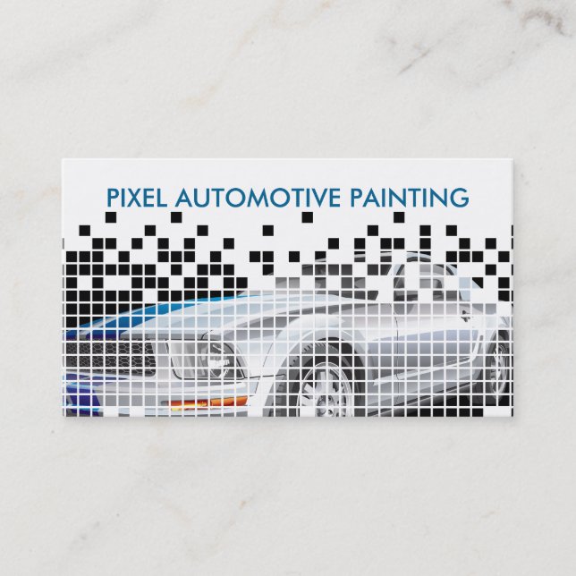 Cartão De Visita Serviço automotriz da pintura (Frente)