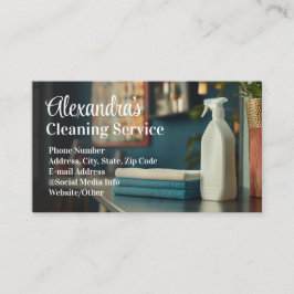 Cartão De Visita Serviço Comercial de Limpeza