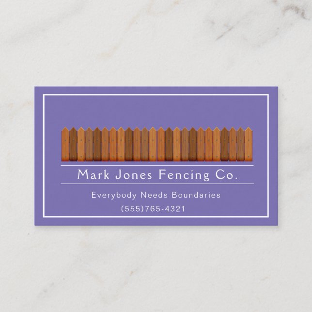 Cartão De Visita Serviço da empresa de esgrima (Frente)