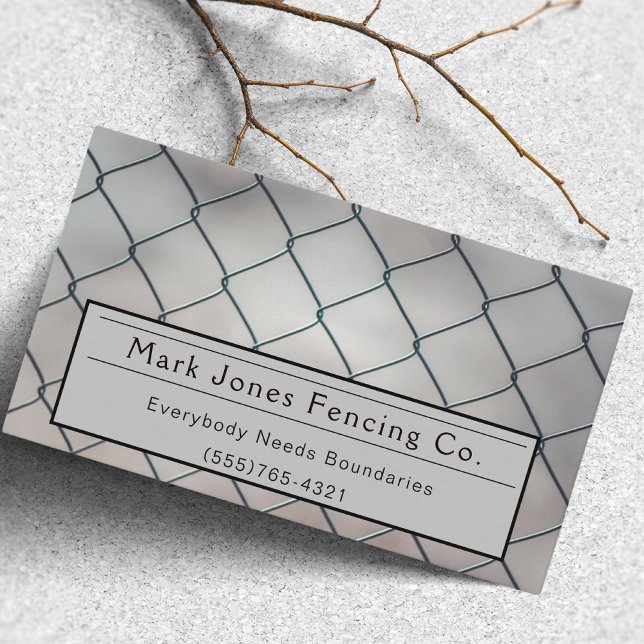 Cartão De Visita Serviço da empresa de esgrima (Criador carregado)