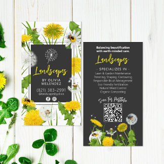 Cartão De Visita Serviço de Aparência Natural Promo Dandelion & Bee