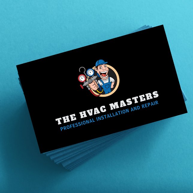 Cartão De Visita Serviço de aquecimento CA de arrefecimento do HVAC (Criador carregado)