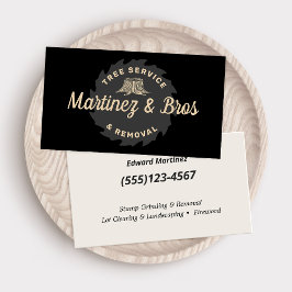 Cartão De Visita Serviço de Árvore e Remoção | Arroz