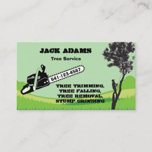 Cartão de Visita Serviço de Árvores Lumberjack