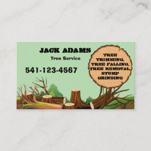 Cartão de Visita Serviço de Árvores Lumberjack