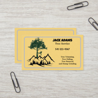 Cartão de Visita Serviço de Árvores Lumberjack