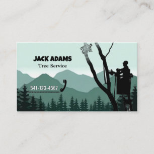 Cartão de Visita Serviço de Árvores Lumberjack