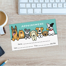 Cartão De Visita Serviço de Atendimento Pet de Lembrete de Compromi