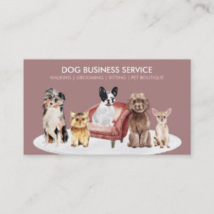Cartão De Visita Serviço de Boutique para Cães Pequenos