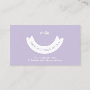 Cartão De Visita Serviço de Branqueamento Dentário Lilac Cuidado Or