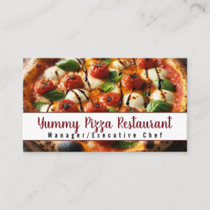 Cartão De Visita Serviço de Catering de Restaurante de Pizza Evento