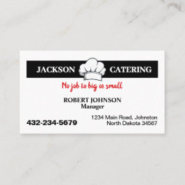 Cartão De Visita Serviço de Catering Profissional