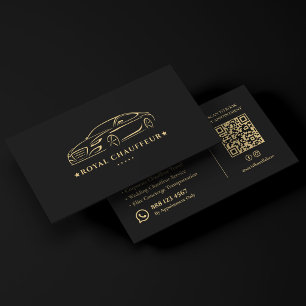 Cartão De Visita Serviço de Chauffeur de Luxo Executivo Privado Pre