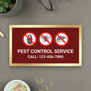 Cartão De Visita Serviço de Controle de Pest de Remoção de Inset