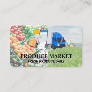 Cartão De Visita Serviço de Entrega de Alimentos Transporte