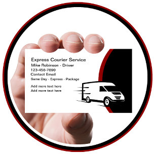 Cartão De Visita Serviço de Entrega de Correio no Mesmo Dia Express