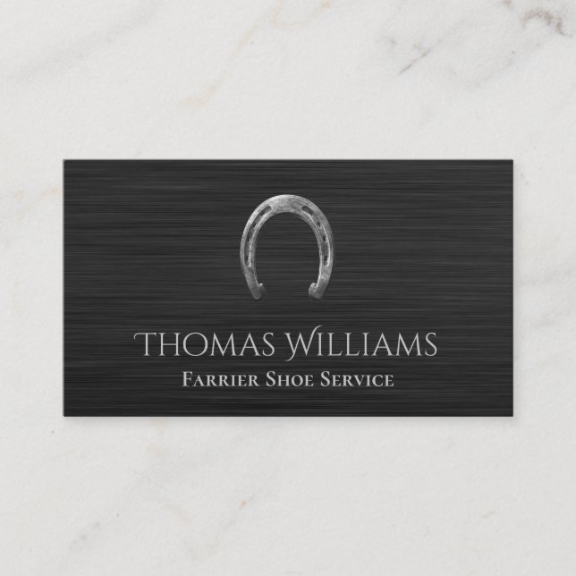 Cartão De Visita Serviço de Ferradura Equestre Equestre (Frente)