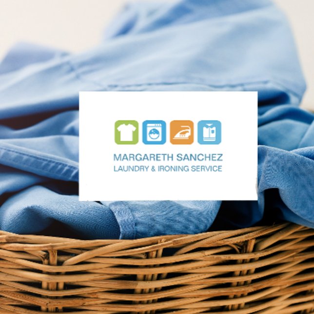 Cartão De Visita Serviço de instalação de lavandaria profissional s (Criador carregado)