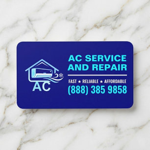 Cartão De Visita Serviço de Instalação e Reparo de AC Ar Condicio
