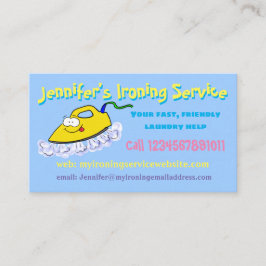 Cartão De Visita Serviço de lavandaria de animação engraçado