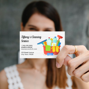 Cartão De Visita Serviço de Limpeza da Casa   Material De Limpeza