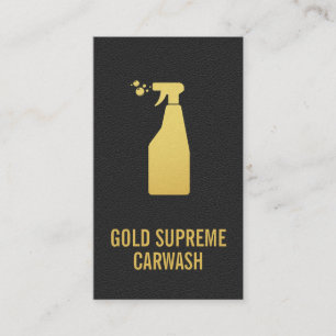 Cartão De Visita Serviço de Limpeza de Carros Contexto do couro