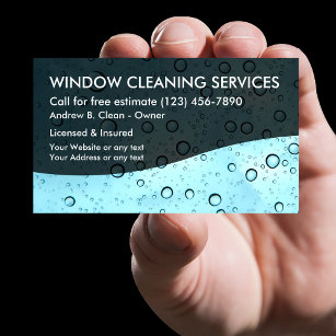Cartão De Visita Serviço de Limpeza de Janelas