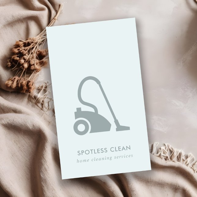 CARTÃO DE VISITA SERVIÇO DE LIMPEZA DE VÁCUO SIMPLES E AZUL AQUA (Criador carregado)