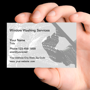 Cartão De Visita Serviço de Limpeza do Washer da Janela
