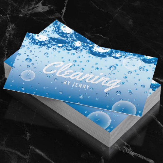 Cartão De Visita Serviço de Limpeza Profissional (Criador carregado)