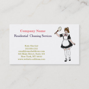 Cartão De Visita Serviço de Limpeza Profissional Moderno
