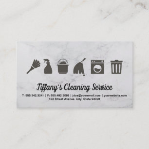 Cartão De Visita Serviço de Limpeza   Suprimentos De Limpeza Maid
