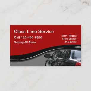 Cartão De Visita Serviço de Limusine Classy
