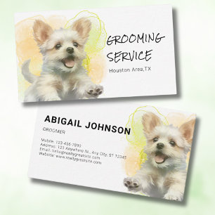 Cartão De Visita Serviço de Manutenção de Pet - Design de Cachorro 
