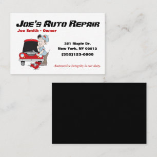 Cartão De Visita Serviço de motor de reparação mecânica automática