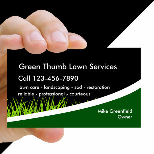 Cartão De Visita Serviço de Paisagem de Lawn