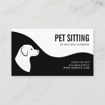 Serviço de Pet Sitter Silhueta de Cachorro Preto e