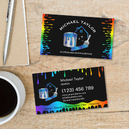 Cartão De Visita Serviço de Pintura Profissional Moderna Decoração