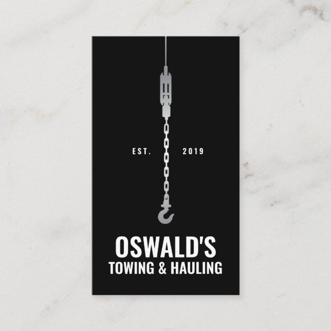 Cartão De Visita Serviço de reboque e assalto (Frente)