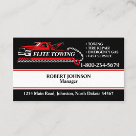 Cartão De Visita Serviço de reboque profissional