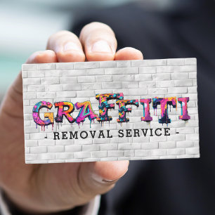 Cartão De Visita Serviço de Remoção de Grafite Moderno